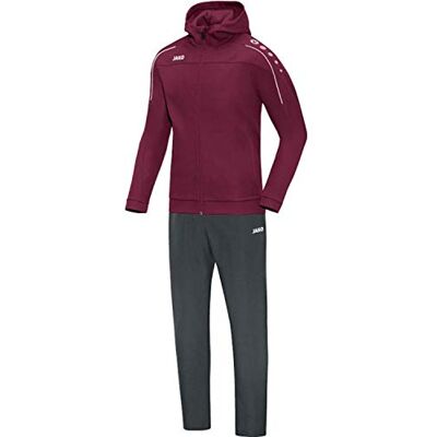 JAKO Damen Präsentationsanzug Classico mit Kapuze, Maroon, 40 JAKO Damen Präsentationsanzug Classico mit Kapuze, Maroon, 40