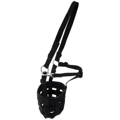 AUYXSSZ Robuster Fresskorb mit verstellbarem Pferdehalfter begrenzt die Grasaufnahme und ermöglicht gleichzeitig bequemes Trinken. Verstellbar unter Kinn und Genick. Pony Fresskorb aus Nylon mit AUYXSSZ Robuster Fresskorb mit verstellbarem Pferdehalfter begrenzt die Grasaufnahme und ermöglicht gleichzeitig bequemes Trinken. Verstellbar unter Kinn und Genick. Pony Fresskorb aus Nylon mit