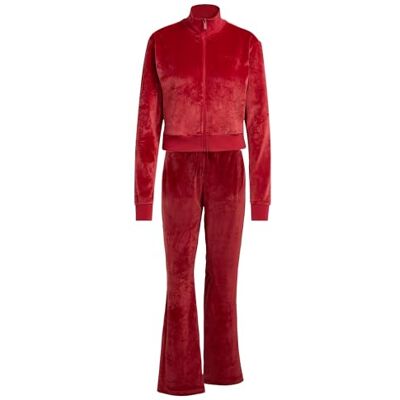 Adidas Women's Glam Velvet Tracksuit, active maroon, XL Adidas Women's Glam Velvet Tracksuit, active maroon, XL