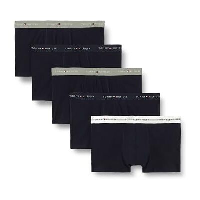 Tommy Hilfiger Herren 5P Wb Trunks, des Sky/Antique Silver/White, XXL Tommy Hilfiger Herren 5P Wb Trunks, des Sky/Antique Silver/White, XXL