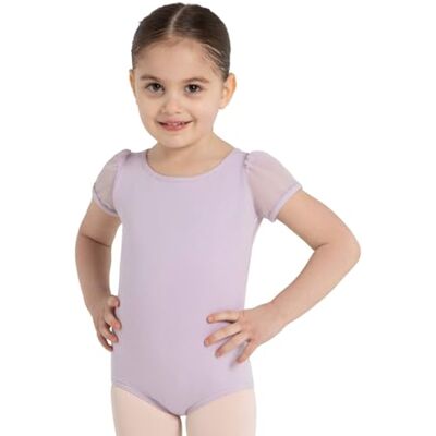 Capezio Puff Sleeve Keyhole Back Leotard Girls, Lavender, Intermediate Capezio Puff Sleeve Keyhole Back Leotard Girls, Lavender, Intermediate