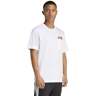 Adidas Men's Novelty Dart Graphic T-Shirt, White, S Adidas Men's Novelty Dart Graphic T-Shirt, White, S
