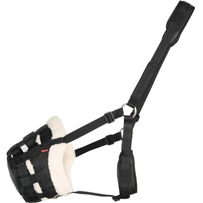 Imperial Riding Fressbremse „Fur“ Weidemaske mit Fellfutter & Gummiplatte, Schwarz, Full Imperial Riding Fressbremse „Fur“ Weidemaske mit Fellfutter & Gummiplatte, Schwarz, Full