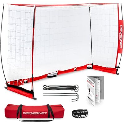 PowerNet Fußballtor 1.8 mx1.2 m tragbares Netz im Bogen-Stil,zusammenklappbare Metallbasis,langlebige leichte vertikale Stangen,schnelle Einrichtung EZ-Aufbewahrung,Scrimmage Game,Rebounder PowerNet Fußballtor 1.8 mx1.2 m tragbares Netz im Bogen-Stil,zusammenklappbare Metallbasis,langlebige leichte vertikale Stangen,schnelle Einrichtung EZ-Aufbewahrung,Scrimmage Game,Rebounder