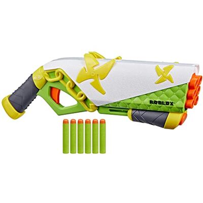 NERF Roblox Ninja Legends: Shadow Sensei Dart-Blaster, Code für EIN Exklusives virtuelles Item, 6 Elite Darts NERF Roblox Ninja Legends: Shadow Sensei Dart-Blaster, Code für EIN Exklusives virtuelles Item, 6 Elite Darts