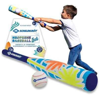 Schildkröt Neopren Baseball Set Baseballschläger & Baseball weicher & robuster Schläger mit Neoprenüberzug Perfekt für Kinder & Familie zum Spielen im Garten, im Park, am Strand Schildkröt Neopren Baseball Set Baseballschläger & Baseball weicher & robuster Schläger mit Neoprenüberzug Perfekt für Kinder & Familie zum Spielen im Garten, im Park, am Strand