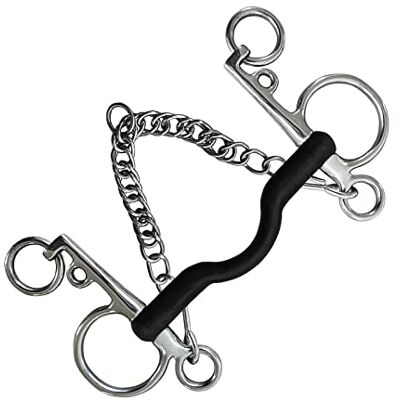 Suammiitstrieadea Pferdezaumzeug aus Edelstahl mit vinylbeschichtetem Mundstück,5 Zoll Mundstück aus Edelstahl mit Vinylbeschichtung,12,7 cm lang,1,6 cm dick,für Reiten,Wettkampf und Training,inklusive 1 Gebiss Suammiitstrieadea Pferdezaumzeug aus Edelstahl mit vinylbeschichtetem Mundstück,5 Zoll Mundstück aus Edelstahl mit Vinylbeschichtung,12,7 cm lang,1,6 cm dick,für Reiten,Wettkampf und Training,inklusive 1 Gebiss