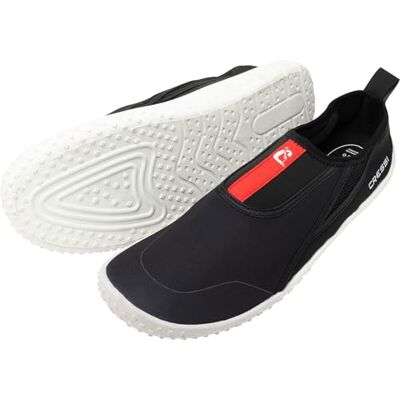 CRESSI Kiwi Wasserschuhe Erwachsene, Schwarz Rot Weiße Sohle CRESSI Kiwi Wasserschuhe Erwachsene, Schwarz Rot Weiße Sohle