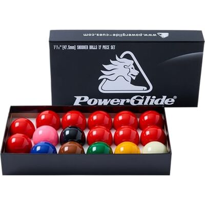 POWERGLIDE Snookerset - 17 Bälle, 44mm, Freizeitgebrauch POWERGLIDE Snookerset - 17 Bälle, 44mm, Freizeitgebrauch