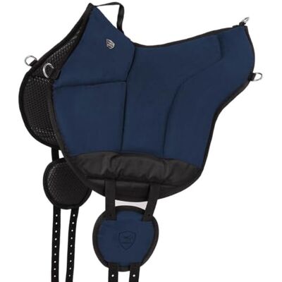 Equinate Reitpad Toledo aus Mikrofaser Navy Bareback Pad mit pflegeleichter Neopren Unterseite Reitkissen Baumloser Sattel Equinate Reitpad Toledo aus Mikrofaser Navy Bareback Pad mit pflegeleichter Neopren Unterseite Reitkissen Baumloser Sattel