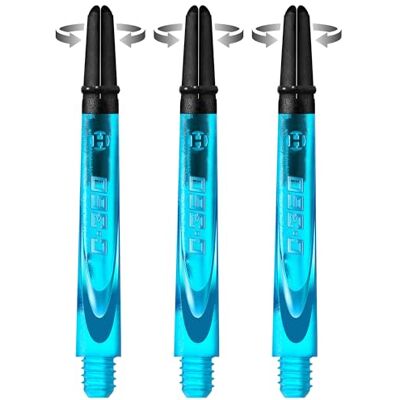 Harrows Darts Technology Carbon 360 Shafts, Rotating Carbon top von Thor-Sports (medium, Aqua Blue) Harrows Darts Technology Carbon 360 Shafts, Rotating Carbon top von Thor-Sports (medium, Aqua Blue)