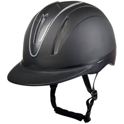 HKM Unisex Carbon Art Reithelm, 8691 matt schwarz, XS EU HKM Unisex Carbon Art Reithelm, 8691 matt schwarz, XS EU