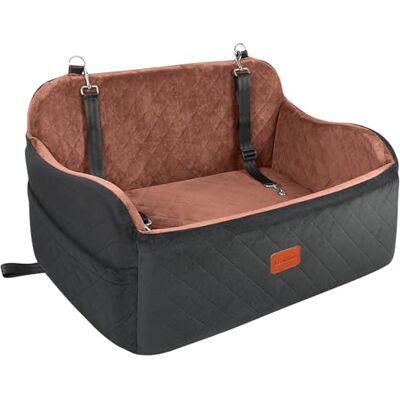 Lealchum Hundeautositz für mittelgroße Hunde, Hundesitz Automit verstellbaren Leinen, Komfort mit Memory-Schaum-Füllung, Sicherheitsreise pro Autositz mit Rutschfester Unterseite (Black/Brown, Large) Lealchum Hundeautositz für mittelgroße Hunde, Hundesitz Automit verstellbaren Leinen, Komfort mit Memory-Schaum-Füllung, Sicherheitsreise pro Autositz mit Rutschfester Unterseite (Black/Brown, Large)