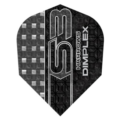 Harrows Dimplex S3 Black NO6 Dart Flights Harrows Dimplex S3 Black NO6 Dart Flights