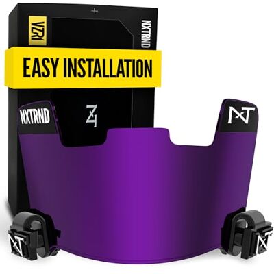 NXT NXTRND Nxtrnd VZR1 Fußballvisier, Flache Linsentechnologie, passend für Erwachsene und Jugendliche Fußballhelme (lila) NXT NXTRND Nxtrnd VZR1 Fußballvisier, Flache Linsentechnologie, passend für Erwachsene und Jugendliche Fußballhelme (lila)