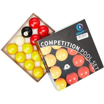 BILLIARD PRO Billard Pro Unisex 5,1 cm League Pool Kugeln (rot und Gelbtöne, rot/gelb BILLIARD PRO Billard Pro Unisex 5,1 cm League Pool Kugeln (rot und Gelbtöne, rot/gelb