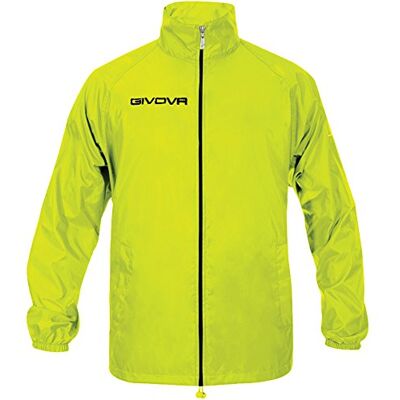 Givova Herren Rain Basico Jacke, gelb fluo, XXS Givova Herren Rain Basico Jacke, gelb fluo, XXS
