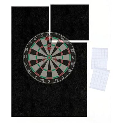 Relaxdays Dartscheibe Schutz, 6-teilig, 60x90 cm, Pfeilwurfschutz Filz, Surround Board, Wand, inkl. Klebepads, Farbwahl Relaxdays Dartscheibe Schutz, 6-teilig, 60x90 cm, Pfeilwurfschutz Filz, Surround Board, Wand, inkl. Klebepads, Farbwahl