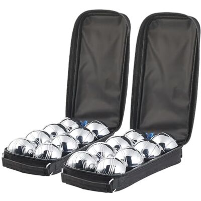 Pearl Boccia Kugeln: 2er-Set Boule- & Boccia-Spiele: 16 Metall-, 2 Holz-Kugel, Tasche (Kugeln Metall, Boule-Spiele mit Metallkugeln, Ball) Pearl Boccia Kugeln: 2er-Set Boule- & Boccia-Spiele: 16 Metall-, 2 Holz-Kugel, Tasche (Kugeln Metall, Boule-Spiele mit Metallkugeln, Ball)