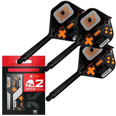 Target Darts K-Flex Game Over, Press Start & You Win No.2 – 3er-Pack integrierte Dartflügel und -schäfte, All-in-One-Formschaftsystem, Short, Intermediate & Medium, Pro Dart-Zubehör Target Darts K-Flex Game Over, Press Start & You Win No.2 – 3er-Pack integrierte Dartflügel und -schäfte, All-in-One-Formschaftsystem, Short, Intermediate & Medium, Pro Dart-Zubehör