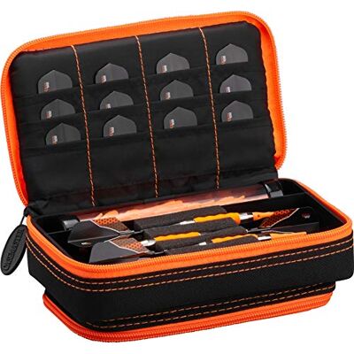 Casemaster Uni-Erwachsene Schwarze Darttasche mit Orangefarbenem Rand und Handytasche Plazma Plus Casemaster Uni-Erwachsene Schwarze Darttasche mit Orangefarbenem Rand und Handytasche Plazma Plus