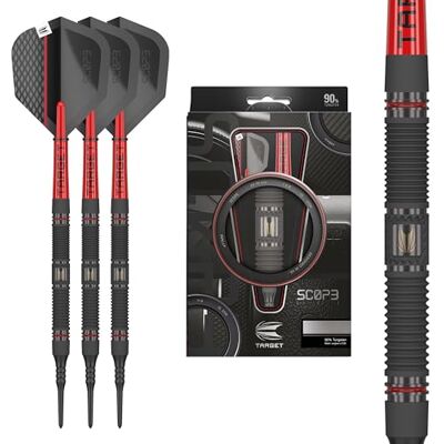 Target Darts Scope Dartpfeile mit Kunststoffspitze, 90% Wolfram Rote & Schwarze Dart Pfeile mit Pixel-Spitzen, Dartpfeile für Elektronische Dartscheibe Barrel 10/11 – 18G/19G/20G/21G Target Darts Scope Dartpfeile mit Kunststoffspitze, 90% Wolfram Rote & Schwarze Dart Pfeile mit Pixel-Spitzen, Dartpfeile für Elektronische Dartscheibe Barrel 10/11 – 18G/19G/20G/21G