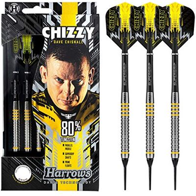 Harrows Soft Darts Dave Chisnall Chizzy 80% Tungsten Softtip Dart Softdart Hochwertiger Tungsten Dart mit Schäften und Flights (18 Gramm) Harrows Soft Darts Dave Chisnall Chizzy 80% Tungsten Softtip Dart Softdart Hochwertiger Tungsten Dart mit Schäften und Flights (18 Gramm)