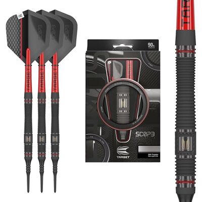 Target Darts Scope Dartpfeile mit Kunststoffspitze, 90% Wolfram Rote & Schwarze Dart Pfeile mit Pixel-Spitzen, Dartpfeile für Elektronische Dartscheibe Barrel 10/11 – 18G/19G/20G/21G Target Darts Scope Dartpfeile mit Kunststoffspitze, 90% Wolfram Rote & Schwarze Dart Pfeile mit Pixel-Spitzen, Dartpfeile für Elektronische Dartscheibe Barrel 10/11 – 18G/19G/20G/21G
