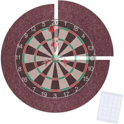 Relaxdays Dartscheibe Schutzring, 4-teilig, Ø 60 cm, Catchring aus Filz, Surround Board, Wand, inkl. Klebepads, Farbwahl Relaxdays Dartscheibe Schutzring, 4-teilig, Ø 60 cm, Catchring aus Filz, Surround Board, Wand, inkl. Klebepads, Farbwahl