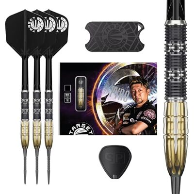 Target Darts Target Japan Pyro G11 Steel Tip Darts with Kflex, 22G 90% Wolfram Dart-Set, K-Flex Flights und Schäfte Nr. 6, Swiss Point Storm Surge, Spieler Mitsumasa Hoshino Gen 11, Aufbewahrungsdose & Point Target Darts Target Japan Pyro G11 Steel Tip Darts with Kflex, 22G 90% Wolfram Dart-Set, K-Flex Flights und Schäfte Nr. 6, Swiss Point Storm Surge, Spieler Mitsumasa Hoshino Gen 11, Aufbewahrungsdose & Point
