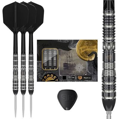 Target Darts Target Japan Black Marque Dragon 3.0 Steel Tip Darts with Kflex, 23G/25G 90% Wolfram Dart-Set, K-Flex Flights und Schäfte Nr. 6, Nano Swiss Points, Spieler Leslie Lee Target Darts Target Japan Black Marque Dragon 3.0 Steel Tip Darts with Kflex, 23G/25G 90% Wolfram Dart-Set, K-Flex Flights und Schäfte Nr. 6, Nano Swiss Points, Spieler Leslie Lee