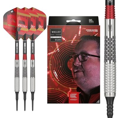 Target Darts Stephen Bunting G5 95% Tungsten Dart Set 18g Soft Tip Generation 5 Player Edition Pixelspitzen Profi Set für Elektronische Dartscheibe dartpfeile mit Kunststoffspitze Dart Pfeile Target Darts Stephen Bunting G5 95% Tungsten Dart Set 18g Soft Tip Generation 5 Player Edition Pixelspitzen Profi Set für Elektronische Dartscheibe dartpfeile mit Kunststoffspitze Dart Pfeile