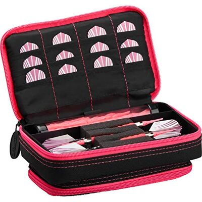 Casemaster Uni-Erwachsene Plus Schwarze Darttasche mit Rosa Rand und Handytasche Plazma Casemaster Uni-Erwachsene Plus Schwarze Darttasche mit Rosa Rand und Handytasche Plazma