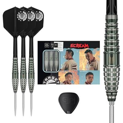 Target Darts Target Japan Prime Series Scream G1 90% Tungsten K-Flex Swiss Point Steeldarts Set, 22G Akito Yamagata KFlex Dart Flight, Swiss Nano Points, Steeldarts Spitzen mit K Flex integrierten Schäften Target Darts Target Japan Prime Series Scream G1 90% Tungsten K-Flex Swiss Point Steeldarts Set, 22G Akito Yamagata KFlex Dart Flight, Swiss Nano Points, Steeldarts Spitzen mit K Flex integrierten Schäften