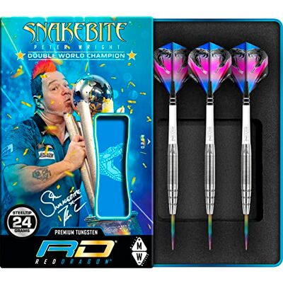 Dragon Peter Wright Snakebite PL15: 24g Tungsten Darts mit Flights und Schäfte Dragon Peter Wright Snakebite PL15: 24g Tungsten Darts mit Flights und Schäfte