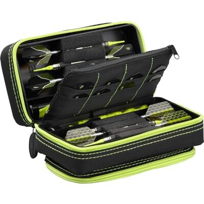 Casemaster Plazma Pro Dart-Etui mit Handyfach, für Stahlspitzen und Softspitze, Schwarz, Unisex-Erwachsene, Plazma Pro Black with Yellow Trim Dart Case and Phone Pocket, gelb Casemaster Plazma Pro Dart-Etui mit Handyfach, für Stahlspitzen und Softspitze, Schwarz, Unisex-Erwachsene, Plazma Pro Black with Yellow Trim Dart Case and Phone Pocket, gelb