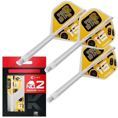 Target Darts K-Flex Game Over, Press Start & You Win No.2 – 3er-Pack integrierte Dartflügel und -schäfte, All-in-One-Formschaftsystem, Short, Intermediate & Medium, Pro Dart-Zubehör Target Darts K-Flex Game Over, Press Start & You Win No.2 – 3er-Pack integrierte Dartflügel und -schäfte, All-in-One-Formschaftsystem, Short, Intermediate & Medium, Pro Dart-Zubehör
