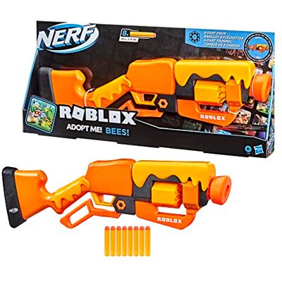NERF Roblox Adopt Me!:Bees! Lever Action Dart Blaster, Rotierende 8-Dart Trommel, 8 Elite Darts, Code zum Freischalten virtueller Gegenstände im Spiel NERF Roblox Adopt Me!:Bees! Lever Action Dart Blaster, Rotierende 8-Dart Trommel, 8 Elite Darts, Code zum Freischalten virtueller Gegenstände im Spiel