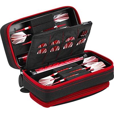 Casemaster by GLD Products Plazma Pro Darttasche schwarz mit Rubin-Reißverschluss und Handyfach Casemaster by GLD Products Plazma Pro Darttasche schwarz mit Rubin-Reißverschluss und Handyfach