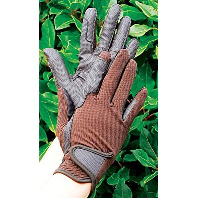 Rhinegold Handschuhe mit Netzrücken, extra groß, Braun Rhinegold Handschuhe mit Netzrücken, extra groß, Braun