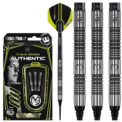WINMAU Michael Van Gerwen MvG Authentic 22g Profi Wolfram Softip Dartpfeile Set mit Flights und Schäfte WINMAU Michael Van Gerwen MvG Authentic 22g Profi Wolfram Softip Dartpfeile Set mit Flights und Schäfte