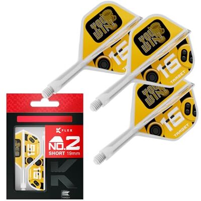 Target Darts K-Flex Game Over, Press Start & You Win No.2 – 3er-Pack integrierte Dartflügel und -schäfte, All-in-One-Formschaftsystem, Short, Intermediate & Medium, Pro Dart-Zubehör Target Darts K-Flex Game Over, Press Start & You Win No.2 – 3er-Pack integrierte Dartflügel und -schäfte, All-in-One-Formschaftsystem, Short, Intermediate & Medium, Pro Dart-Zubehör