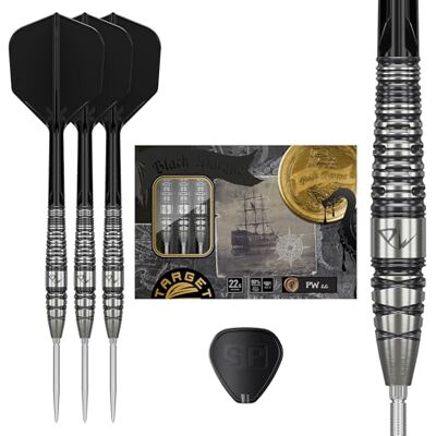 Target Darts Target Japan Black Marque PW 2.0 Swiss Point Steel Tip Darts with Kflex, 22G/24G 90% Tungsten Dart Set, K-Flex Flights und Shafts, Swiss Nano Points mit Werkzeug, Spieler Tan Phuay Wei Target Darts Target Japan Black Marque PW 2.0 Swiss Point Steel Tip Darts with Kflex, 22G/24G 90% Tungsten Dart Set, K-Flex Flights und Shafts, Swiss Nano Points mit Werkzeug, Spieler Tan Phuay Wei