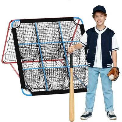 GarveeHome Doppelseitiges Baseball Rebounder-Netz, 2 in1 Baseball Pitching Netze, Portable Trainingsnetz, 153 * 131cm Softball Rebound Pitchback Net, 12 Verstellbare Winkel mit 9 Ziel GarveeHome Doppelseitiges Baseball Rebounder-Netz, 2 in1 Baseball Pitching Netze, Portable Trainingsnetz, 153 * 131cm Softball Rebound Pitchback Net, 12 Verstellbare Winkel mit 9 Ziel