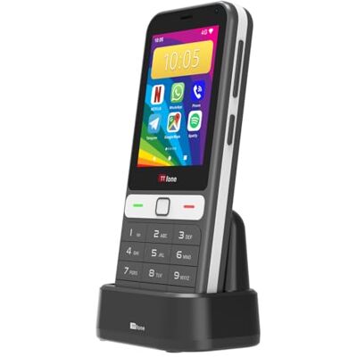 TTfone TT280 – Telefon 4G Dual SIM einfach mit Android, 2,8 Zoll Touchscreen, Tastatur, 2 MP Kamera, USB-C – Handy entsperrt, einfach zu bedienen (mit Dock-Ladegerät) TTfone TT280 – Telefon 4G Dual SIM einfach mit Android, 2,8 Zoll Touchscreen, Tastatur, 2 MP Kamera, USB-C – Handy entsperrt, einfach zu bedienen (mit Dock-Ladegerät)