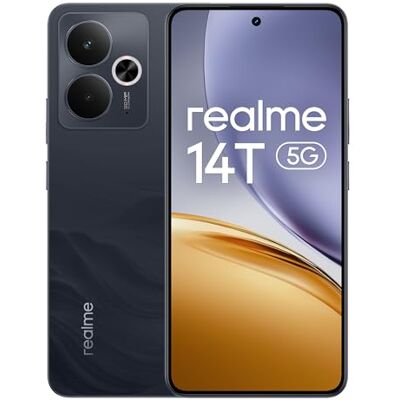 realme 14T Smartphone 5g, 8+256 GB, 5260 mAh Akku, Dimensity 6300 Chipsatz, IP69-Wasserdichtigkeit, 50-MP-Kamera, 120-Hz-Display mit augenschonender Wirkung, Schwarz, Amazon-Exklusiv (Kein Adapter) realme 14T Smartphone 5g, 8+256 GB, 5260 mAh Akku, Dimensity 6300 Chipsatz, IP69-Wasserdichtigkeit, 50-MP-Kamera, 120-Hz-Display mit augenschonender Wirkung, Schwarz, Amazon-Exklusiv (Kein Adapter)