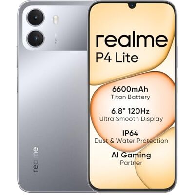realme P4 Lite 4G Smartphone, 4GB+256GB, 6,8 Zoll 120Hz HD LCD-Display, 6600mAh Titan-Akku, 15W Ladung, 6W Rückladung, IP64 Staub- und wasserdicht, Next KI-System, Titan-Grau (Ohne Ladegerät) realme P4 Lite 4G Smartphone, 4GB+256GB, 6,8 Zoll 120Hz HD LCD-Display, 6600mAh Titan-Akku, 15W Ladung, 6W Rückladung, IP64 Staub- und wasserdicht, Next KI-System, Titan-Grau (Ohne Ladegerät)