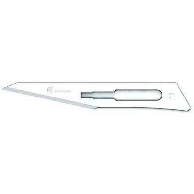 GIMA Sterile Einwegklinge, aus Edelstahl, Nr. 11, 100er-Pack, 27021 GIMA Sterile Einwegklinge, aus Edelstahl, Nr. 11, 100er-Pack, 27021