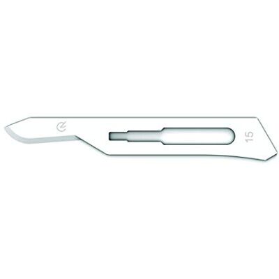 GIMA Sterile Einwegklinge, aus Kohlenstoffstahl, Nr. 15, 100-er-Pack, 27003 GIMA Sterile Einwegklinge, aus Kohlenstoffstahl, Nr. 15, 100-er-Pack, 27003