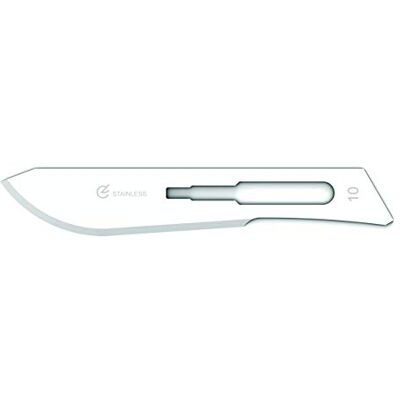 GIMA Sterile Einwegklinge, aus Edelstahl, Nr. 10, 100er-Pack, 27020 GIMA Sterile Einwegklinge, aus Edelstahl, Nr. 10, 100er-Pack, 27020